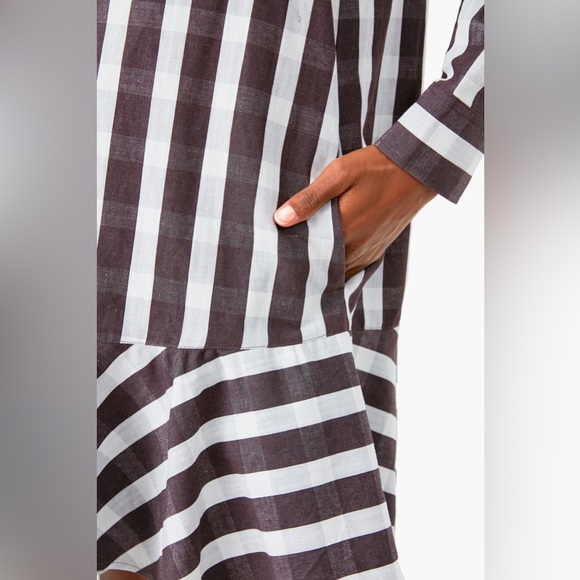 Tuckernuck Espresso Check Callahan Dress Extra Large - Picture 2 of 11